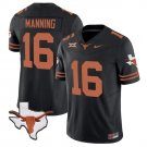 Men's Arch Manning Jersey #16 Texas Longhorn College Black