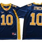 Men's California Golden Bears #10 Marshawn Lynch Football Jersey Blue With Patch