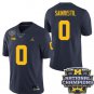 Men's Michigan Wolverines 0 Mike Sainristil Navy National Champion
