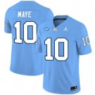 Men's Drake Maye Jersey #10 North Carolina Tar Heels College Blue