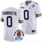 Men's Mike Sainristil Jersey #0 Michigan Wolverines Rose Bowl Game 2024