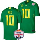 Men's Bo Nix Jersey #10 Oregon Ducks Fiesta Bowl Patch 2024 Football Green