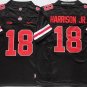 Ohio State Buckeyes #18 Harrinson jr BlackRed Stitched Jersey