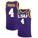 Men's Flaujae Johnson #4 Jersey LSU Tigers Basketball 2023 NCAA College Purple
