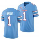 Men's Houston Cougars Oilers Themed #1 Donovan Smith Jersey NCAA Football Blue