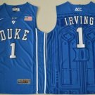 Men's Duke Blue Devils #1 Kyrie Irving NCAA Basketball Jersey Blue V-neck