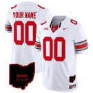 Men's Custom Ohio State Jerseys Limited College Footb Ohio Patch White