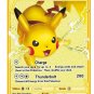 Pokemon Game Battle Collection English Metal Card Toy Birthday Gift, Pikachu Thunderbolt