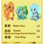 Pokemon Game Battle Collection English Metal Card Toy Birthday Gift, Water Gun Ember