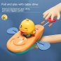 1 Pc Little Yellow Duck Kayak Toy Swimming Pool Bathroom Toy, Red