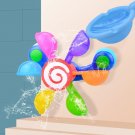 Colorful Waterwheel Bathing Sucker Baby Bath Toys Bathtub Water Spray Play
