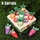 9 Carrots Baby Toy Toddler Fine Motor Skills Training Color Learning Educational