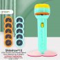 Flashlight Projector Toy Cartoon Creativity Baby Sleeping Story Book, Green with 10