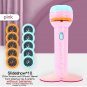 Flashlight Projector Toy Cartoon Creativity Baby Sleeping Story Book, Pink with 10