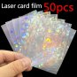50PCS Soft Trading Laser Card Film Sleeve Transparent Pokemon TCG Game Protector