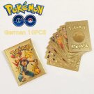 10PCS Pokemon Card German Gold Vmax GX Color Energy Collection Battle Trainer Toy Gift