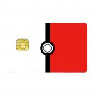 Pokemon Anime Bank Credit Card Stickers Waterproof Scratch Resistant, Ball
