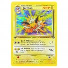 Pokemon Anime Card Jolteon High Quality Replicated 1996 1st Edition Game Collection