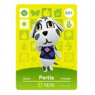 Amiibo Card PORTIA Hot Game Animal Crossing NS Switch 3DS Game Set Fun Collect Mini NFC