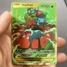 Pokemon Metal Frog Flower Super Card Golden English Anime Collection Toy