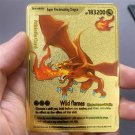 Pokemon Metal Super Dragon Super Card Golden English Anime Collection Toy
