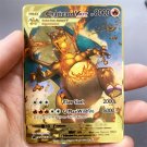 Pokemon Metal Charizard Vmax 8000 Super Card Golden English Anime Collection Toy