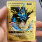 Pokemon Metal Sky Dragon GX 10000 Super Card Golden English Anime Collection Toy