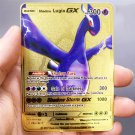 Pokemon Metal LUGIA GX 300 Super Card Golden English Anime Collection Toy