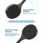 Back Scrubber for Shower Soft Silicone Bath Body Brush with Long Handle, Black