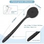 Back Scrubber for Shower Soft Silicone Bath Body Brush with Long Handle, Blue