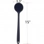 Back Scrubber for Shower Soft Silicone Bath Body Brush with Long Handle, Gray