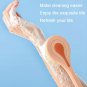 Long Handle Bath Brush Soft Bristles Exfoliating Massage Back Scrubber, Nordic Blue