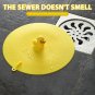 Cartoon Deodorant Sink Drain Cover Anti-Clog Strainer for Kitchen Bathroom, Blue Duck