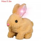 Cute Electric Rabbit Plush Toy Walks, Wiggles Ears Wags Tail, Yellow-Light