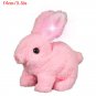 Cute Electric Rabbit Plush Toy Walks, Wiggles Ears Wags Tail, Pink-Light