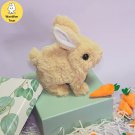 Electric Plush Rabbit Walks Nods, Soft Adorable Toy Cartoon, Brown