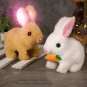 Electric Plush Rabbit Walks Nods, Soft Adorable Toy Cartoon, Brown