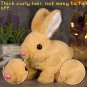 Electric Plush Rabbit Walks Nods, Soft Adorable Toy Cartoon, Brown