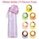Flavored Water Bottle 650ml Sports Air Up 7 Flavour Fruit Pods for Camping Fitness, Pink