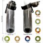 Flavored Water Bottle 650ml Sports Air Up 7 Flavour Fruit Pods for Camping Fitness, Pink
