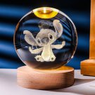 Pokemon Crystal Glass Ball 3D Night Figure 6CM Natural Light USB Plug Gift, Brown