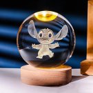 Pokemon Crystal Glass Ball 3D Night Figure 6CM Natural Light USB Plug Gift, Orange