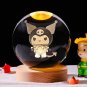Pokemon Crystal Glass Ball 3D Night Figure 6CM Natural Light USB Plug Gift, Pink