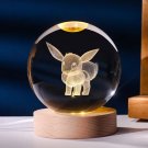 Pokemon Crystal Glass Ball 3D Night Figure 6CM Natural Light USB Plug Gift, Eevee