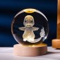 Pokemon Crystal Glass Ball 3D Night Figure 6CM Natural Light USB Plug Gift, Fire