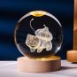 Pokemon Crystal Glass Ball 3D Night Figure 6CM Natural Light USB Plug Gift, Bulbasaur