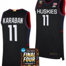 Alex Karaban Jersey #11 UConn Huskies 2024 NCAA March Madness Final Four Navy