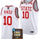 Breon Pass Jersey #10 NC State Wolfpack 2024 NCAA March Madness Final Four White