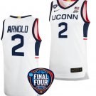 KK Arnold Jersey #2 UConn Basketball 2024 NCAA March Madness Final Four White