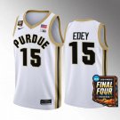 Purdue Boilermakers #15 Zach Edey Jersey 2024 NCAA March Madness Final Four
